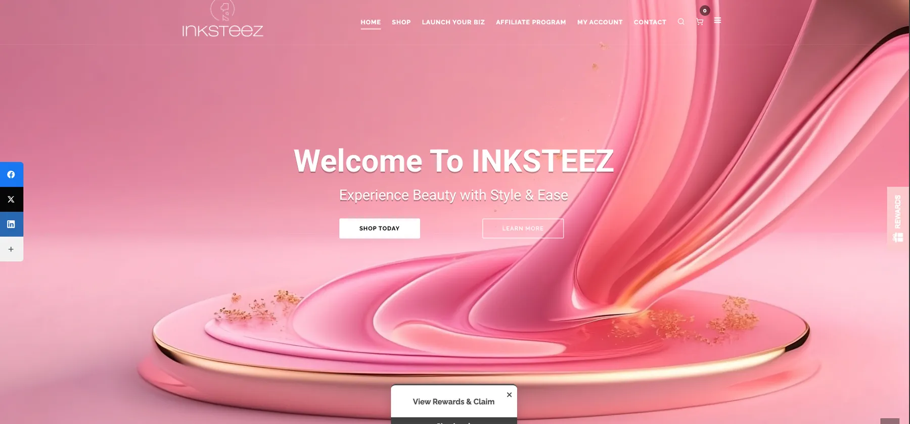 Websites: Inksteez, storefront